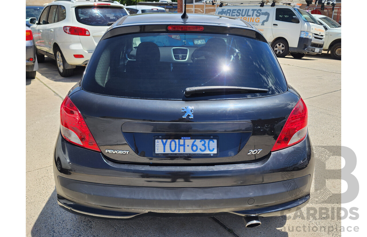 12/2010 Peugeot 207 XT MY10 5d Hatchback Black 1.6L