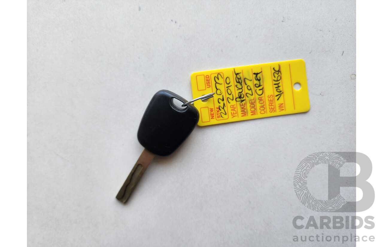 12/2010 Peugeot 207 XT MY10 5d Hatchback Black 1.6L