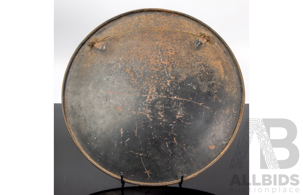 Hand-painted Tin Panel with Fruit Dove Motif