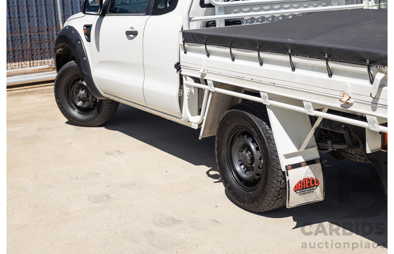 4/2014 Ford Ranger XL HI-RIDER (4x2) RWD PX Super Cab Cool White Turbo Diesel 2.2L