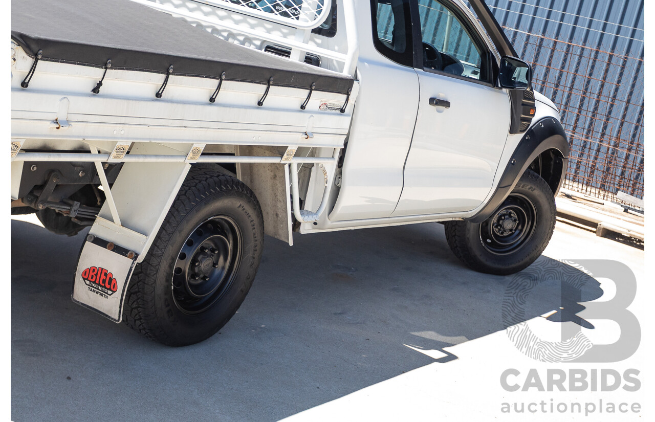 4/2014 Ford Ranger XL HI-RIDER (4x2) RWD PX Super Cab Cool White Turbo Diesel 2.2L