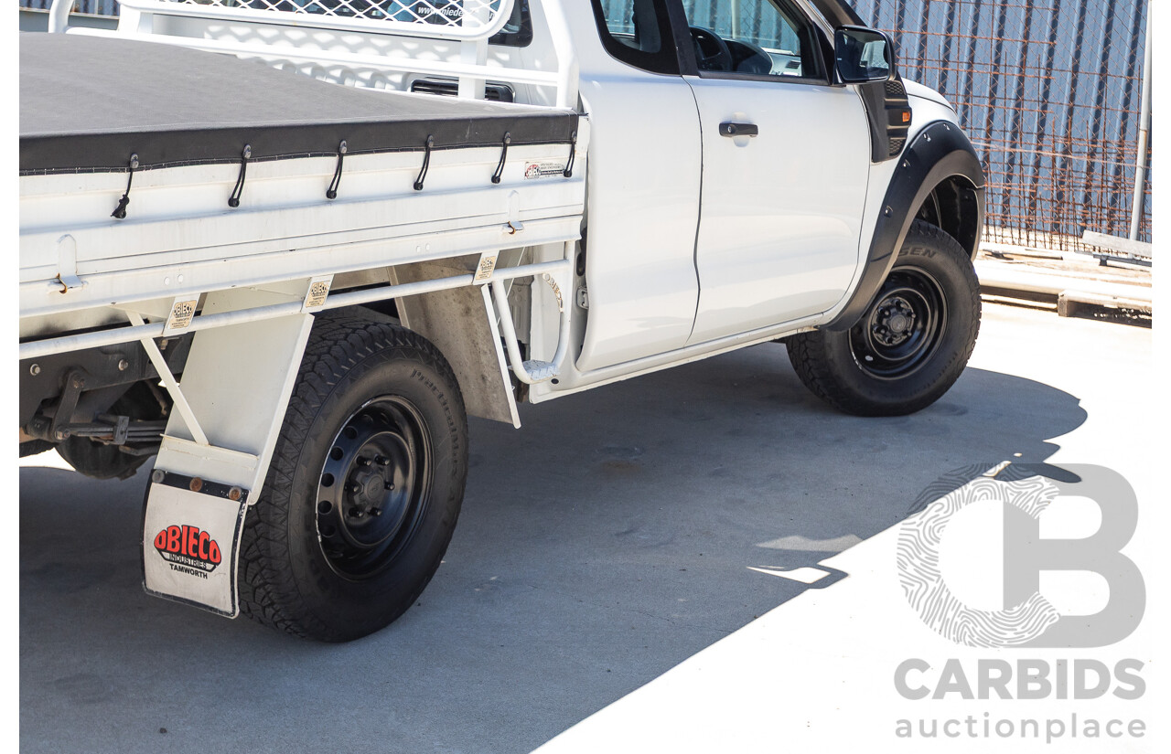 4/2014 Ford Ranger XL HI-RIDER (4x2) RWD PX Super Cab Cool White Turbo Diesel 2.2L