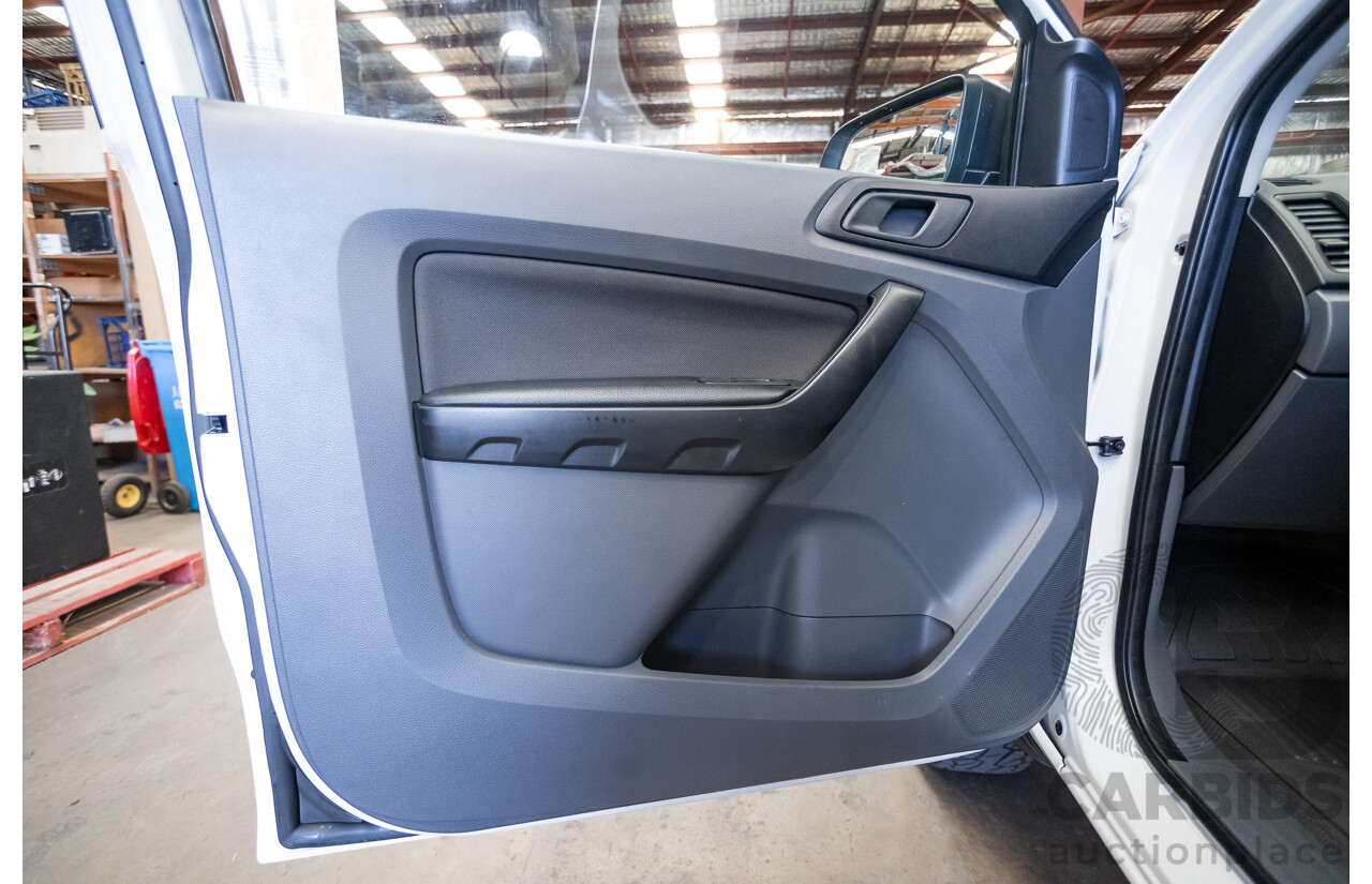 4/2014 Ford Ranger XL HI-RIDER (4x2) RWD PX Super Cab Cool White Turbo Diesel 2.2L