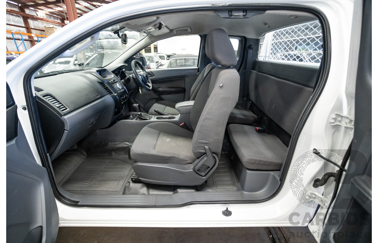 4/2014 Ford Ranger XL HI-RIDER (4x2) RWD PX Super Cab Cool White Turbo Diesel 2.2L