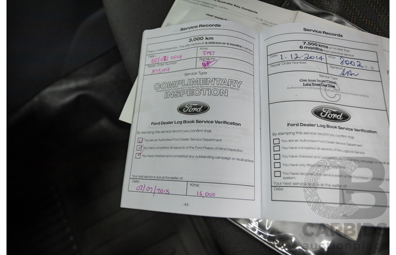 4/2014 Ford Ranger XL HI-RIDER (4x2) RWD PX Super Cab Cool White Turbo Diesel 2.2L