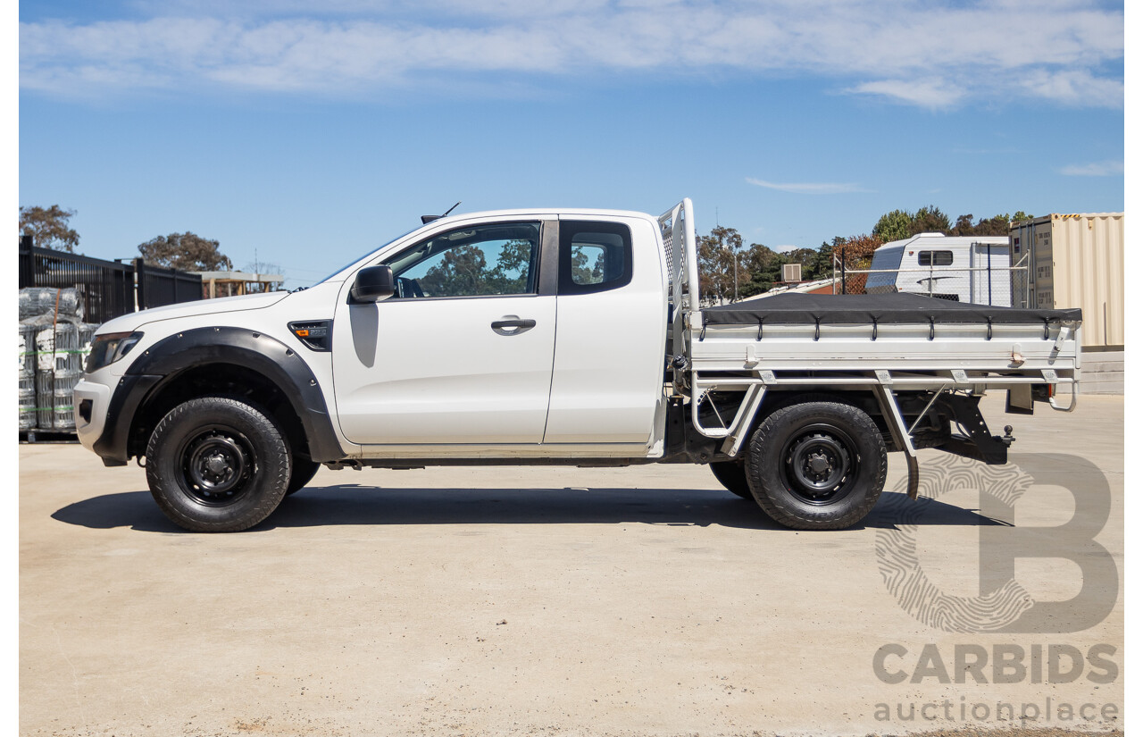 4/2014 Ford Ranger XL HI-RIDER (4x2) RWD PX Super Cab Cool White Turbo Diesel 2.2L