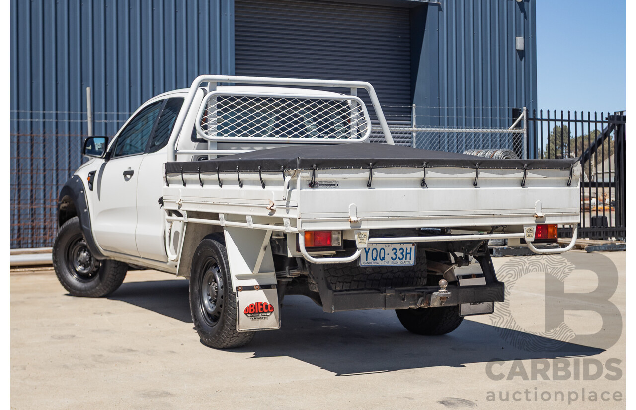4/2014 Ford Ranger XL HI-RIDER (4x2) RWD PX Super Cab Cool White Turbo Diesel 2.2L