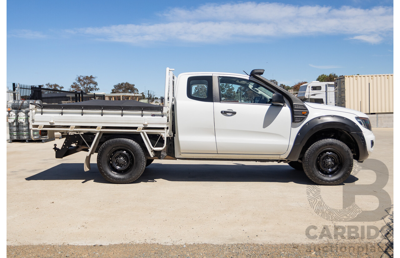 4/2014 Ford Ranger XL HI-RIDER (4x2) RWD PX Super Cab Cool White Turbo Diesel 2.2L