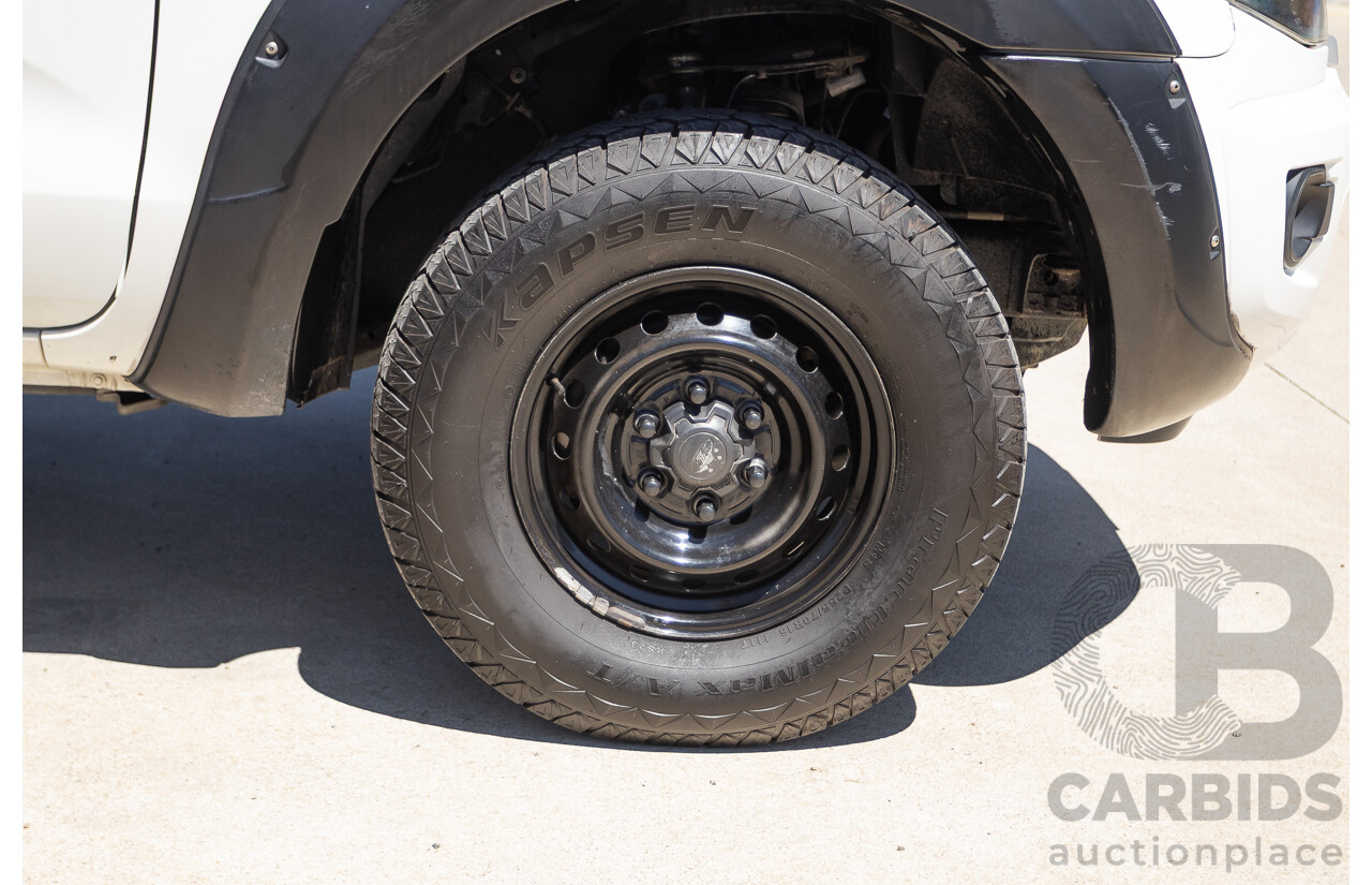4/2014 Ford Ranger XL HI-RIDER (4x2) RWD PX Super Cab Cool White Turbo Diesel 2.2L