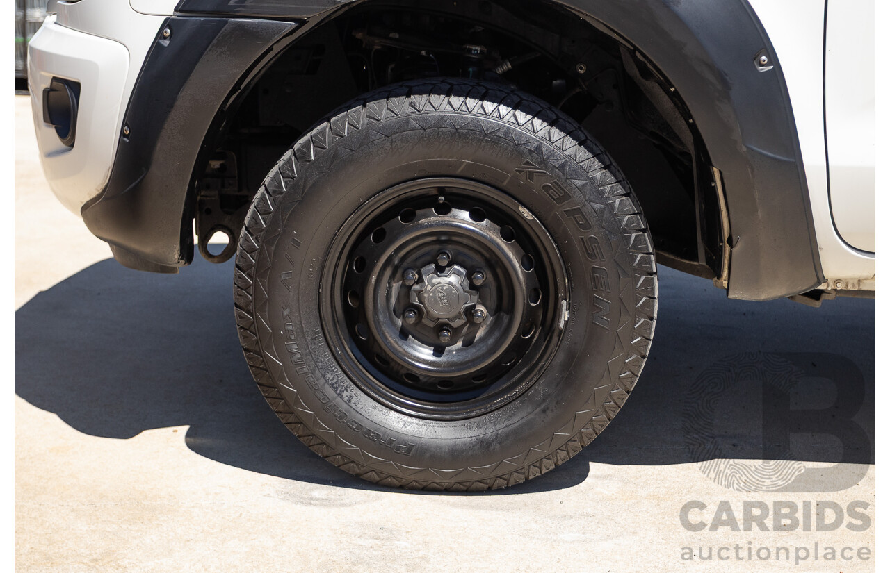 4/2014 Ford Ranger XL HI-RIDER (4x2) RWD PX Super Cab Cool White Turbo Diesel 2.2L