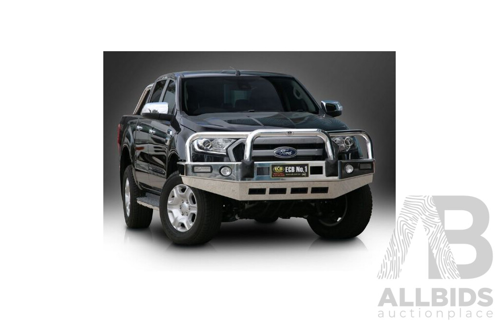 ECB Silver Hammertone Bullbar with Bumper Lights EAF167SYZ to Ford Ranger PX MKII 2WD Highrise 07/15-08/18 - ORP $3,675.00
