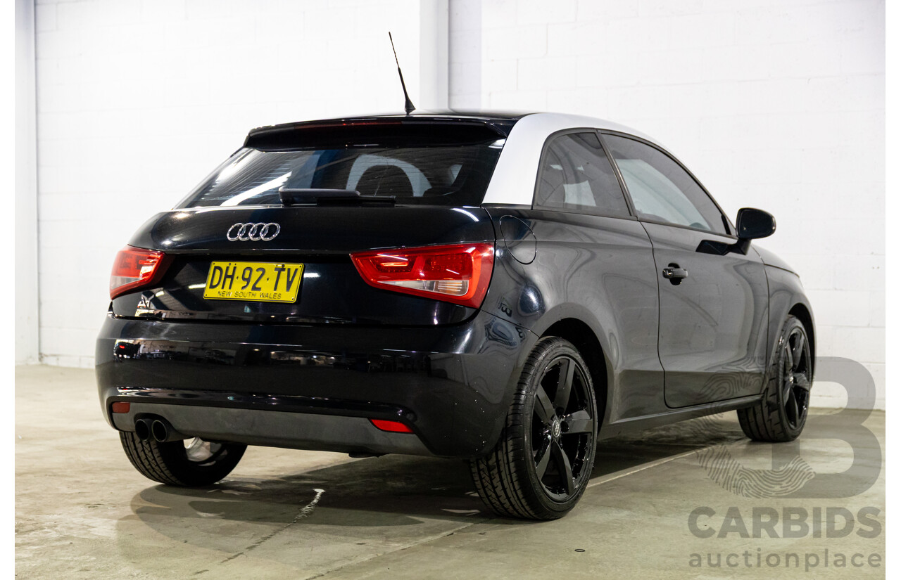 6/2011 Audi A1 1.4 TFSI Attraction 8X 3d Hatchback Phantom Black Turbo 1.4L