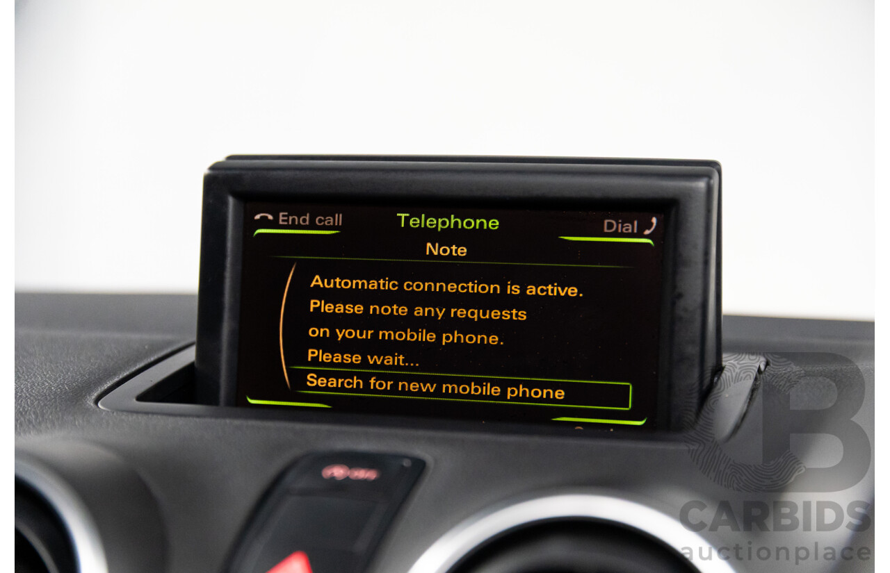 6/2011 Audi A1 1.4 TFSI Attraction 8X 3d Hatchback Phantom Black Turbo 1.4L