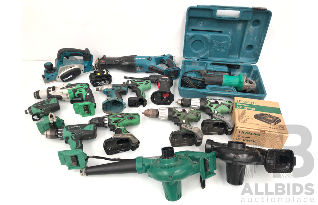 Selection of Cordless and Electric Power Tools