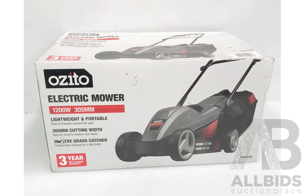 Ozito (ELM-1230) Electric Lawn Mower - Brand New