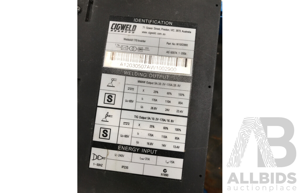 Cigweld 170 AMP Inverter Welder in Case