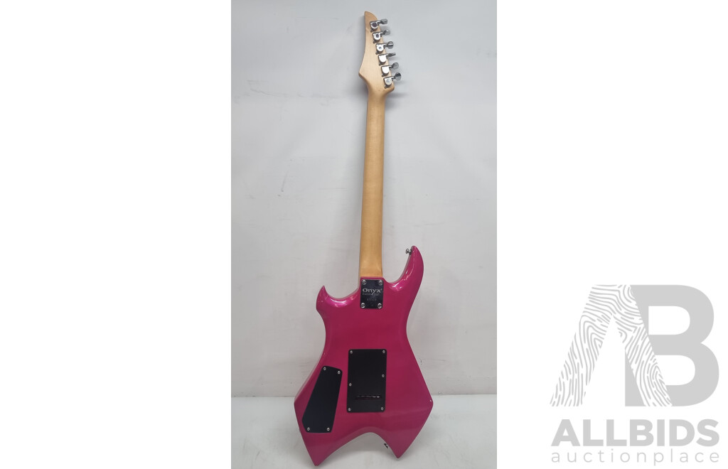 Onyx Custom Craft Six String Right Handed Electric Guitar with Black Soft Leather Look Carrybag