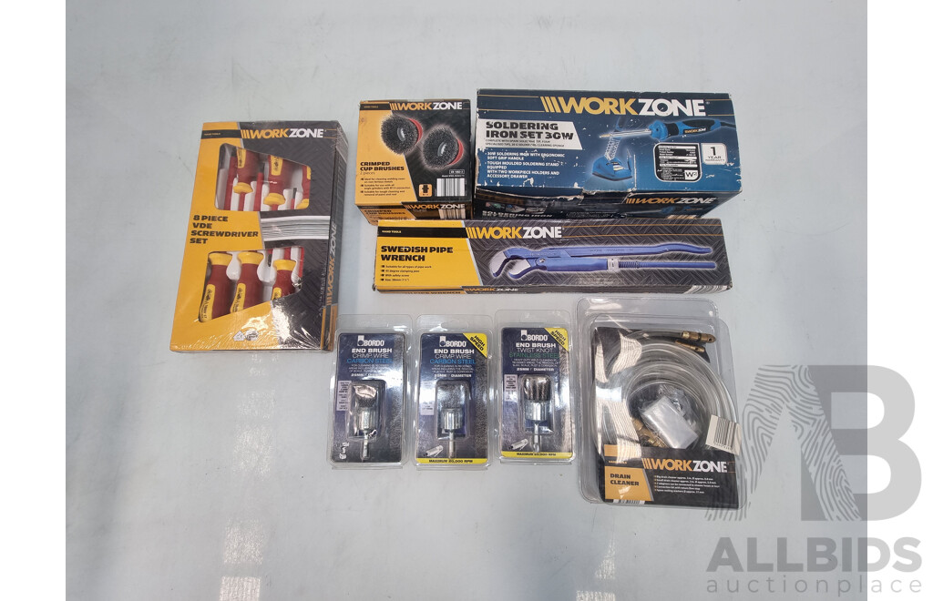 Assorted Job Lot - Work Zone & Bordo Tools & Accessories ETC