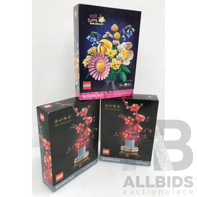 LEGO Botanicals - Petite Sunny Bouquet and Plum Blossom - Lot of 3