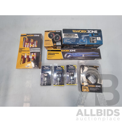 Assorted Job Lot - Work Zone & Bordo Tools & Accessories ETC
