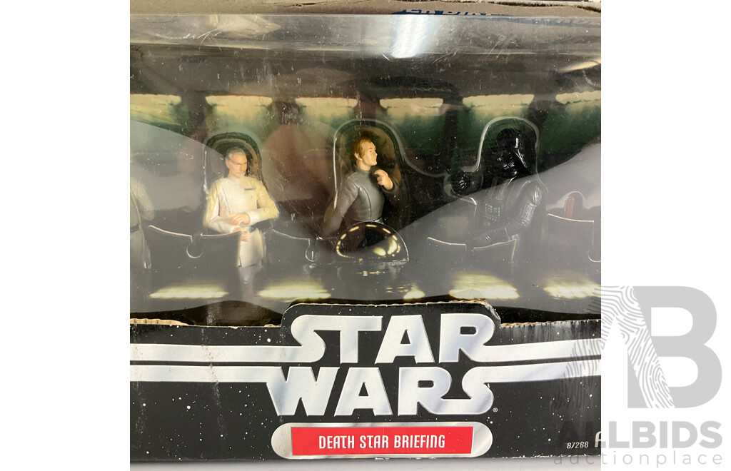 Boxed Star Wars Hasbro Legacy Collection Hoth Speeder Bike Patrol and Saga Collection Death Star Briefing