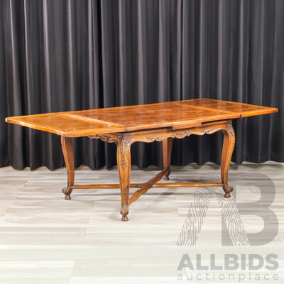 Vintage French Oak Extension Dining Table