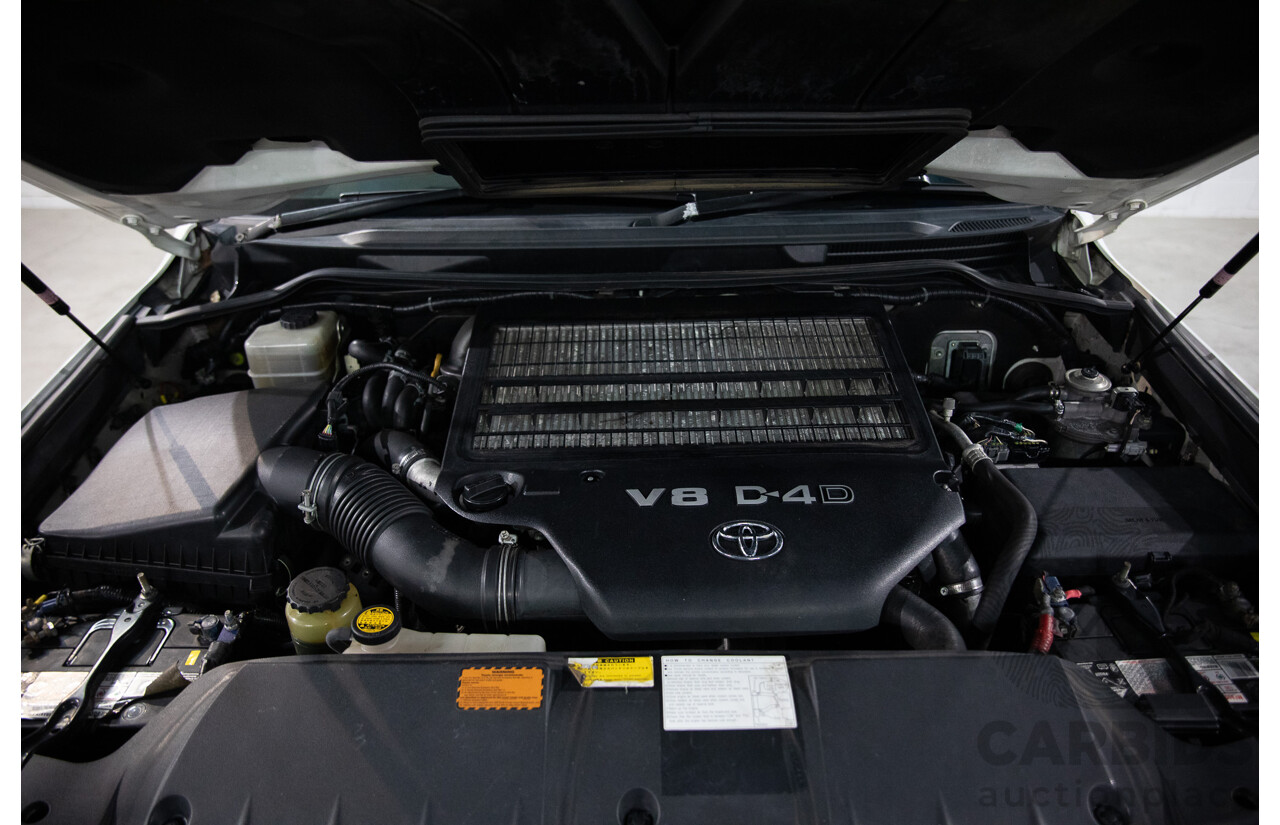 6/2009 Toyota Landcruiser Sahara (4x4) VDJ200R 09 UPGRADE 4d Wagon Crystal White Pearl Turbo Diesel V8 4.5L