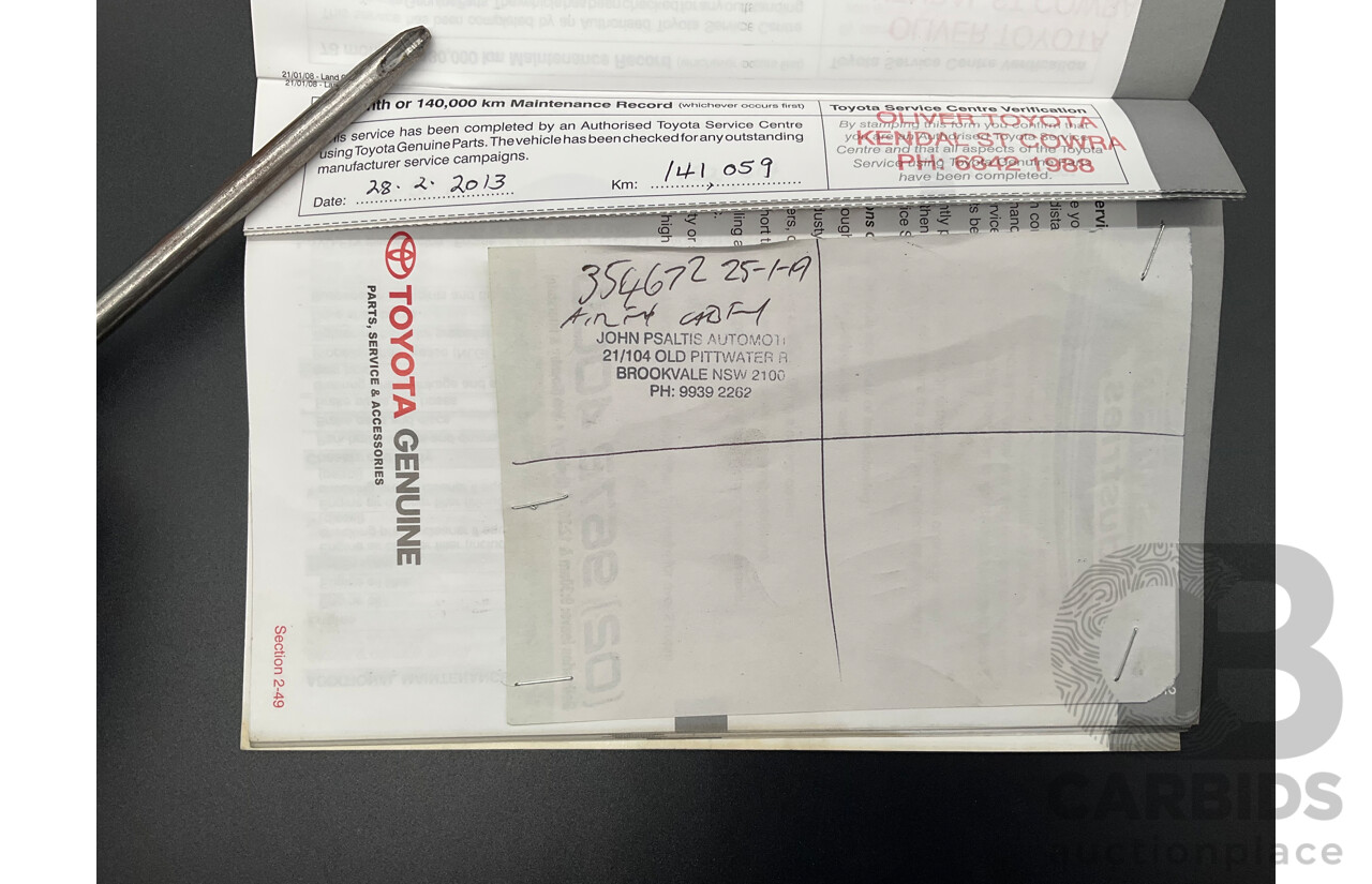 6/2009 Toyota Landcruiser Sahara (4x4) VDJ200R 09 UPGRADE 4d Wagon Crystal White Pearl Turbo Diesel V8 4.5L