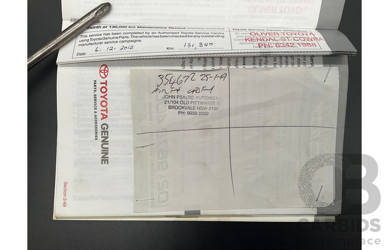 6/2009 Toyota Landcruiser Sahara (4x4) VDJ200R 09 UPGRADE 4d Wagon Crystal White Pearl Turbo Diesel V8 4.5L