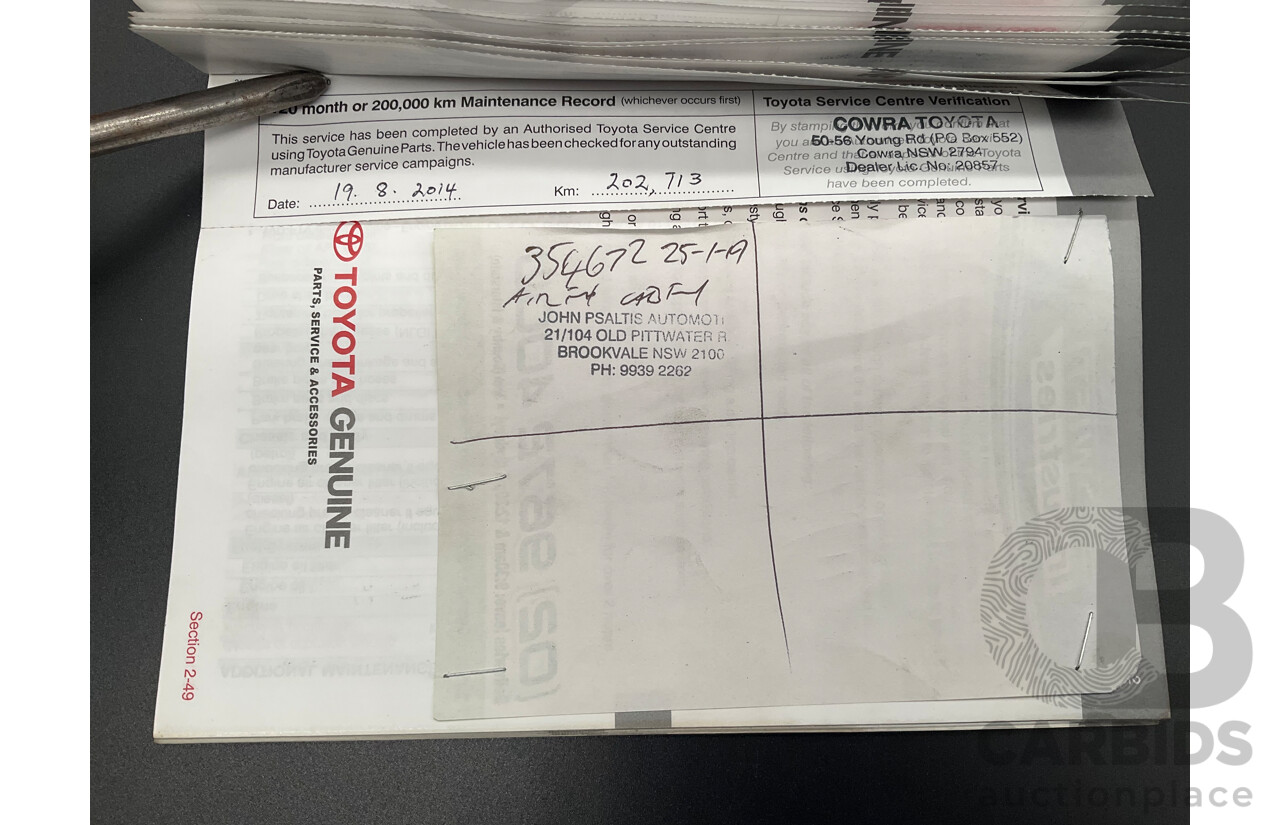 6/2009 Toyota Landcruiser Sahara (4x4) VDJ200R 09 UPGRADE 4d Wagon Crystal White Pearl Turbo Diesel V8 4.5L