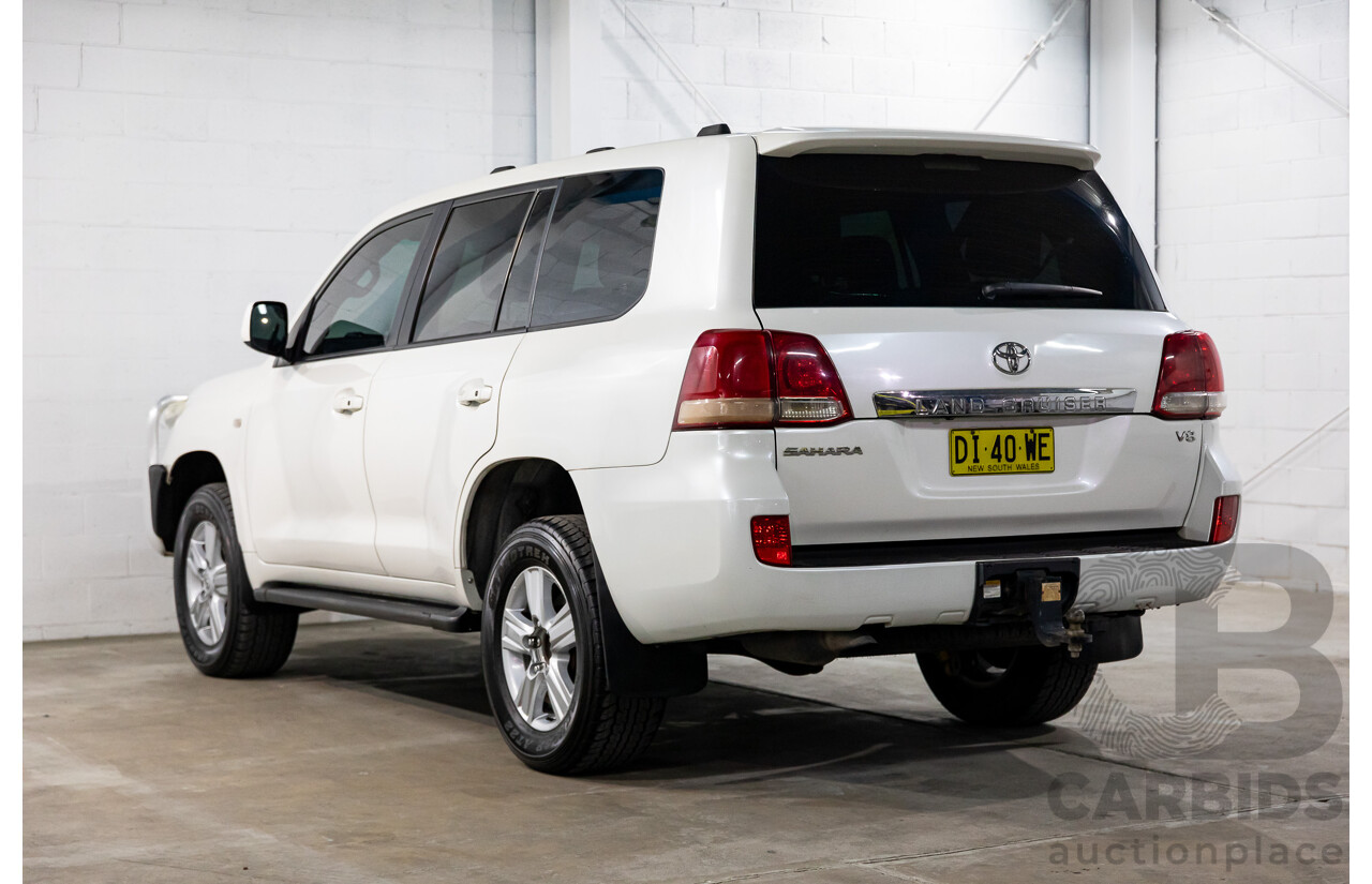 6/2009 Toyota Landcruiser Sahara (4x4) VDJ200R 09 UPGRADE 4d Wagon Crystal White Pearl Turbo Diesel V8 4.5L
