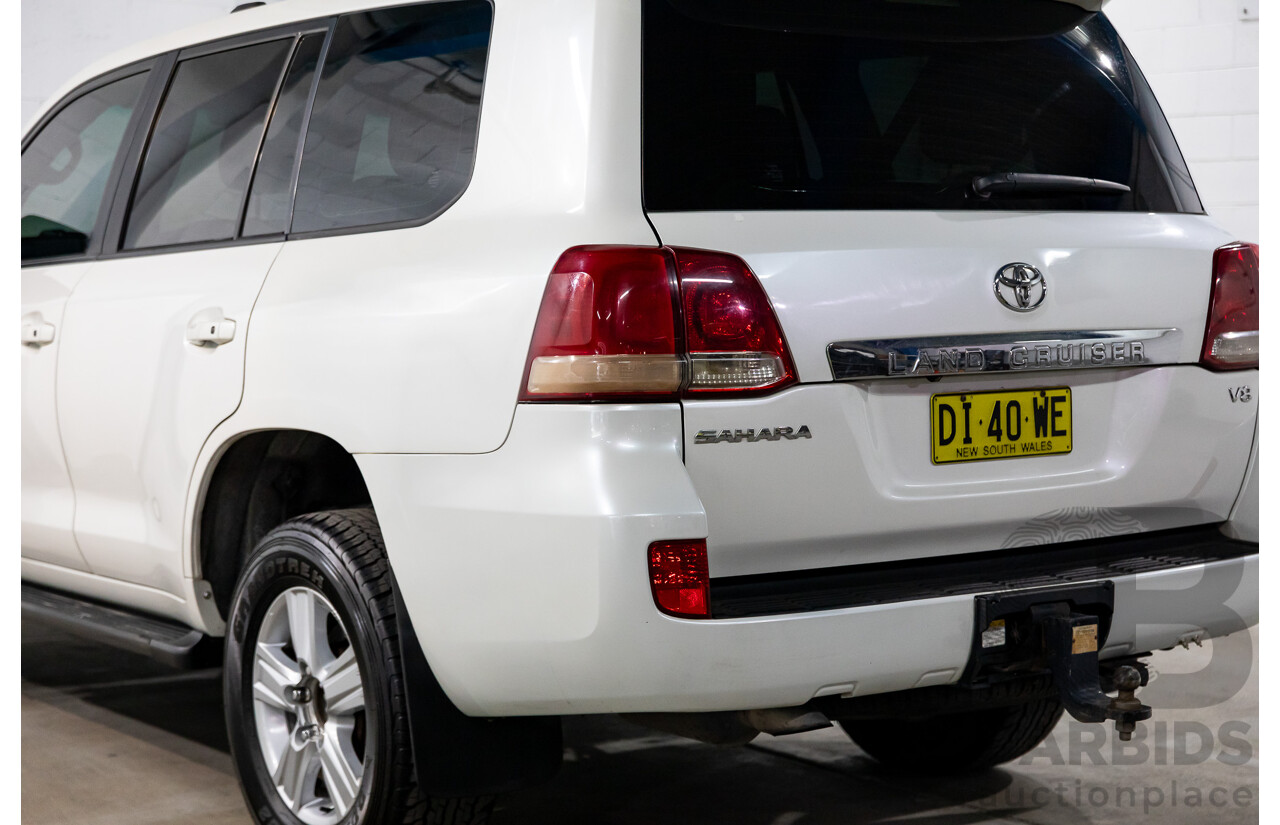 6/2009 Toyota Landcruiser Sahara (4x4) VDJ200R 09 UPGRADE 4d Wagon Crystal White Pearl Turbo Diesel V8 4.5L