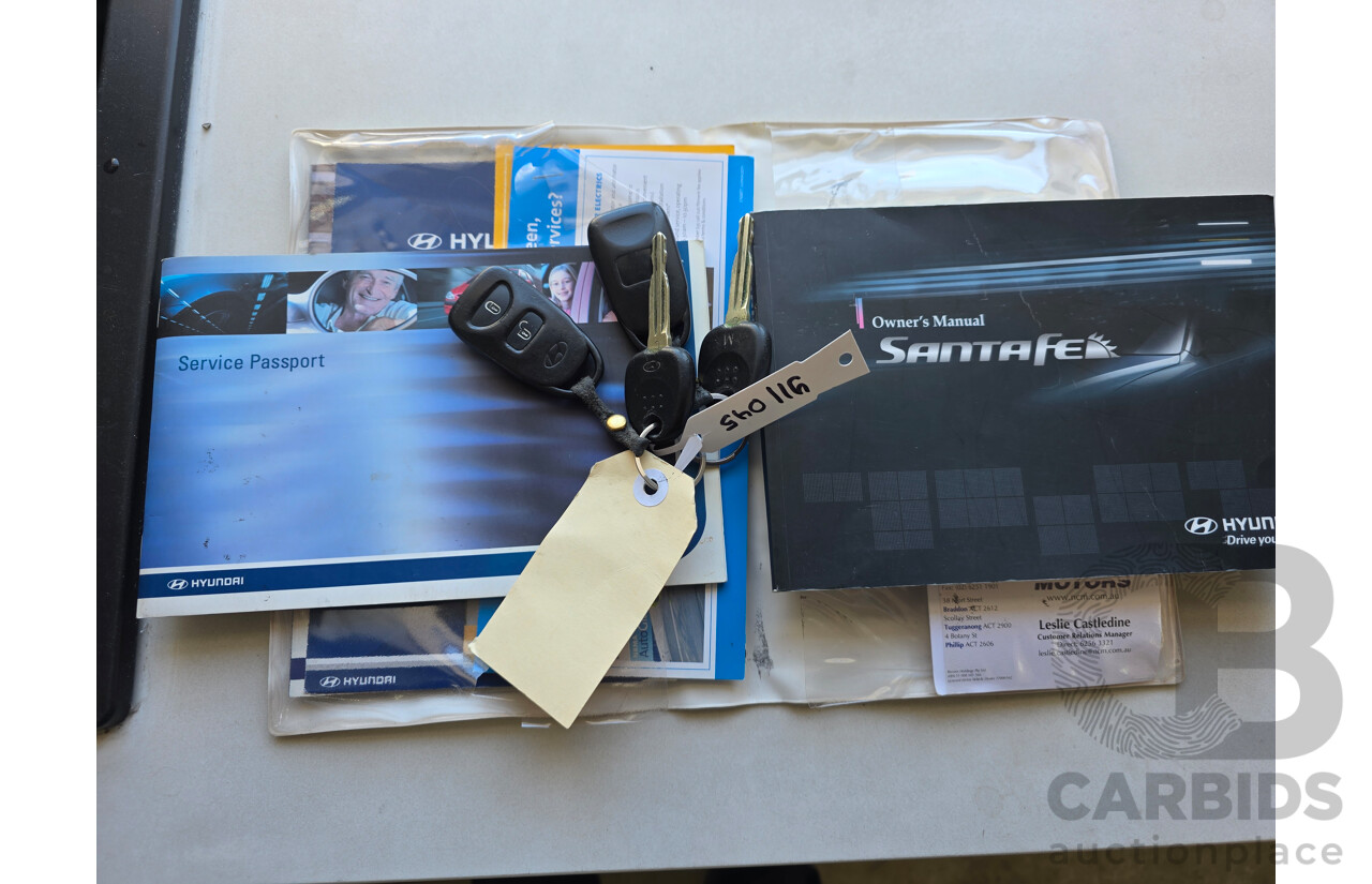 9/2009 Hyundai Santa Fe Elite CRDi (4x4) CM MY09 UPGRADE 4d Wagon White Turbo Diesel 2.2L