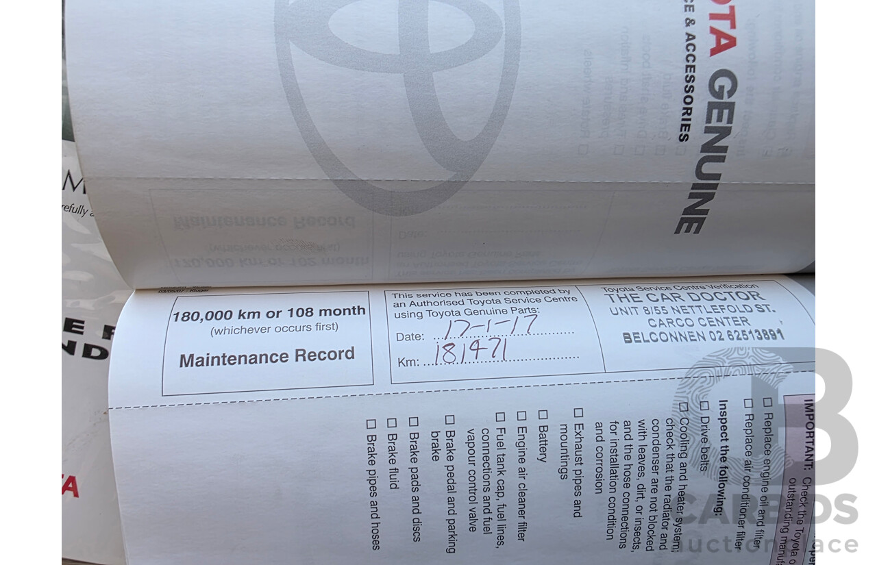 11/2007 Toyota Kluger KX-R (fwd) 5 SEAT GSU40R 4d Wagon Grey 3.5L