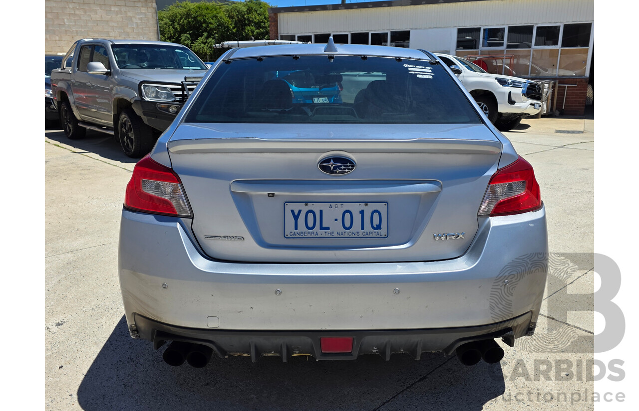4/2015 Subaru WRX Premium (awd) MY15 4d Sedan Silver Or Chrome 2.0L