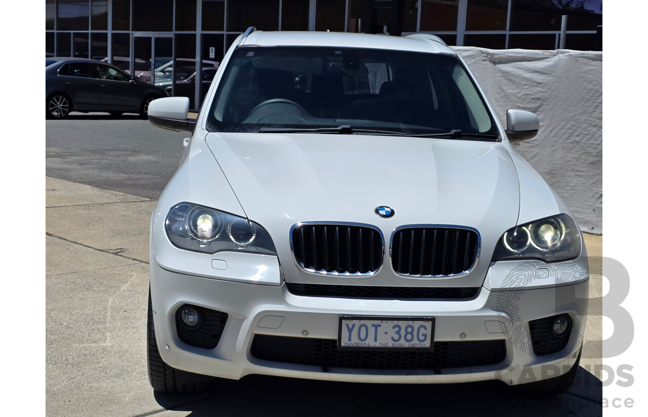 07/2013 Bmw X5 xDrive30d M-sport (4x4) E70 MY12 UPGRADE 4D Wagon White Turbo Diesel 3.0L
