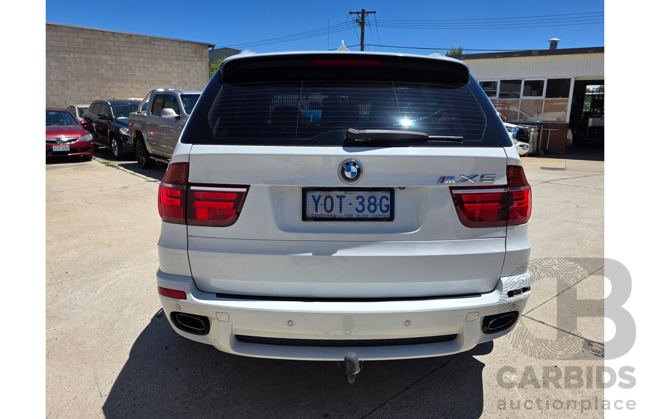 07/2013 Bmw X5 xDrive30d M-sport (4x4) E70 MY12 UPGRADE 4D Wagon White Turbo Diesel 3.0L