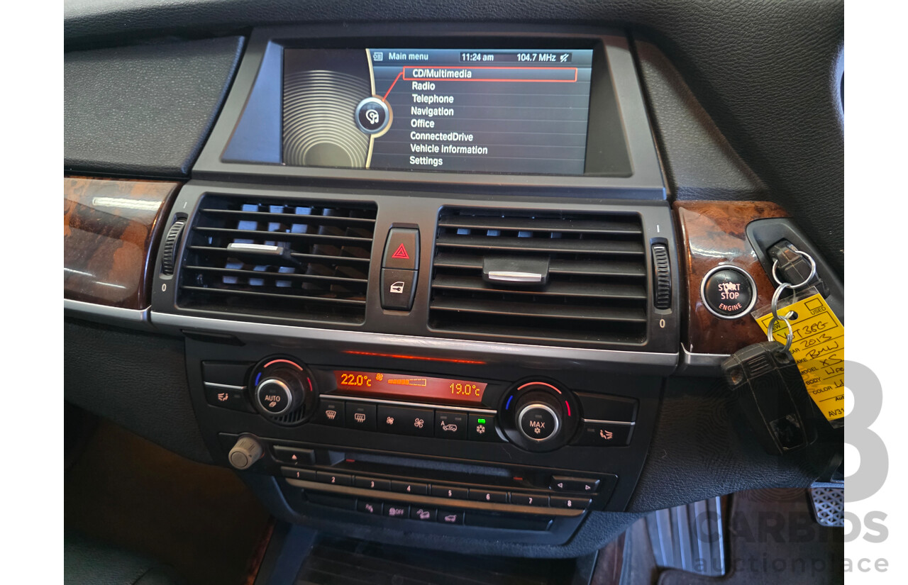 07/2013 Bmw X5 xDrive30d M-sport (4x4) E70 MY12 UPGRADE 4D Wagon White Turbo Diesel 3.0L