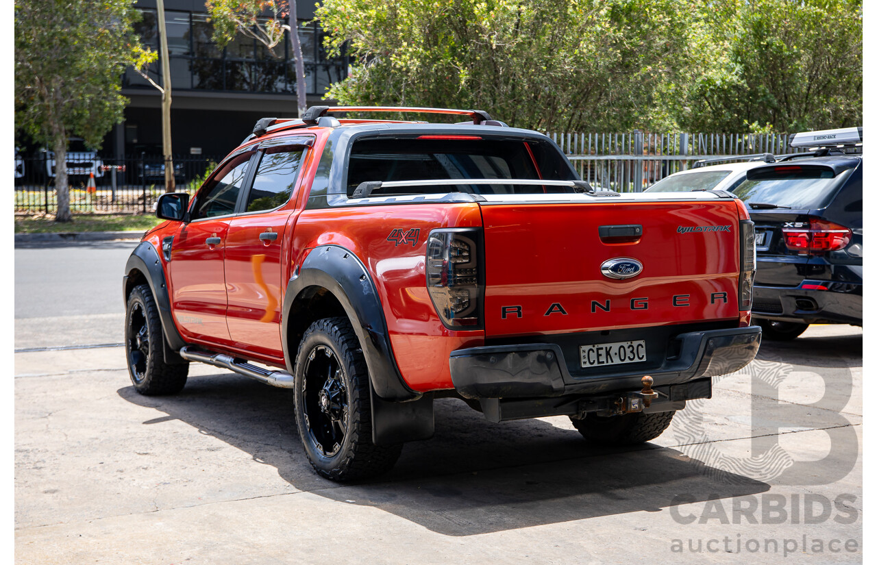 9/2014 Ford Ranger Wildtrak 3.2 (4x4) PX Crew Cab Utility Chilli Orange 3.2L