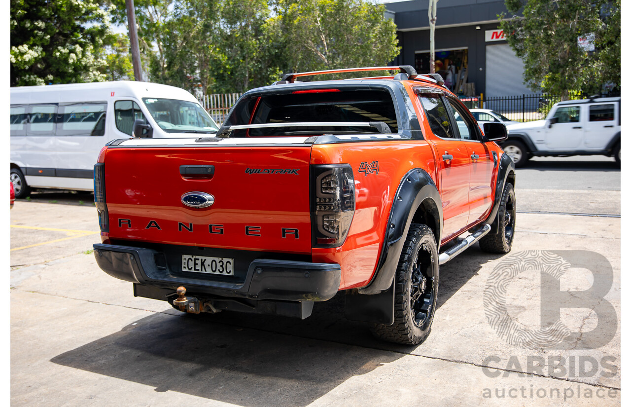 9/2014 Ford Ranger Wildtrak 3.2 (4x4) PX Crew Cab Utility Chilli Orange 3.2L