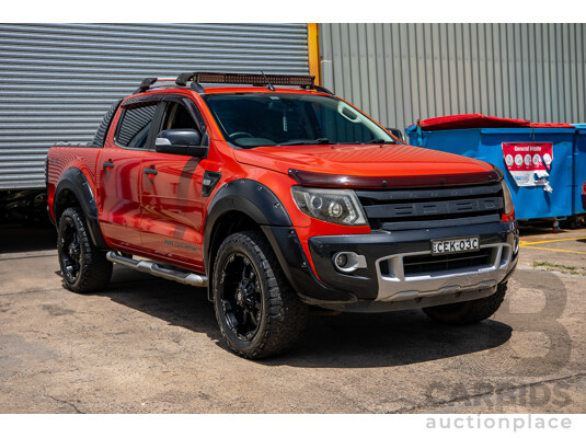 9/2014 Ford Ranger Wildtrak 3.2 (4x4) PX Crew Cab Utility Chilli Orange 3.2L