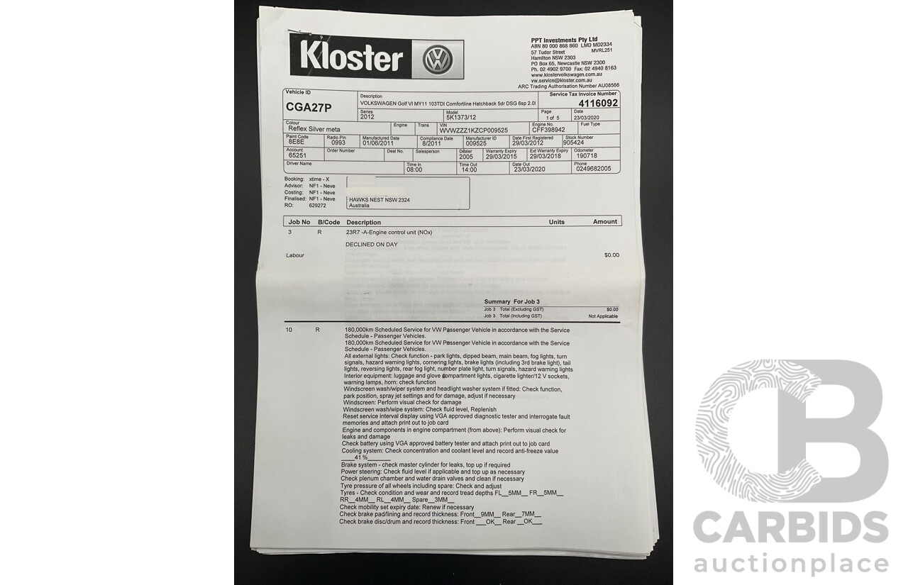 8/2011 Volkswagen Golf 103 TDI Comfortline 1K MY11 4d Wagon Reflex Silver Turbo Diesel 2.0L