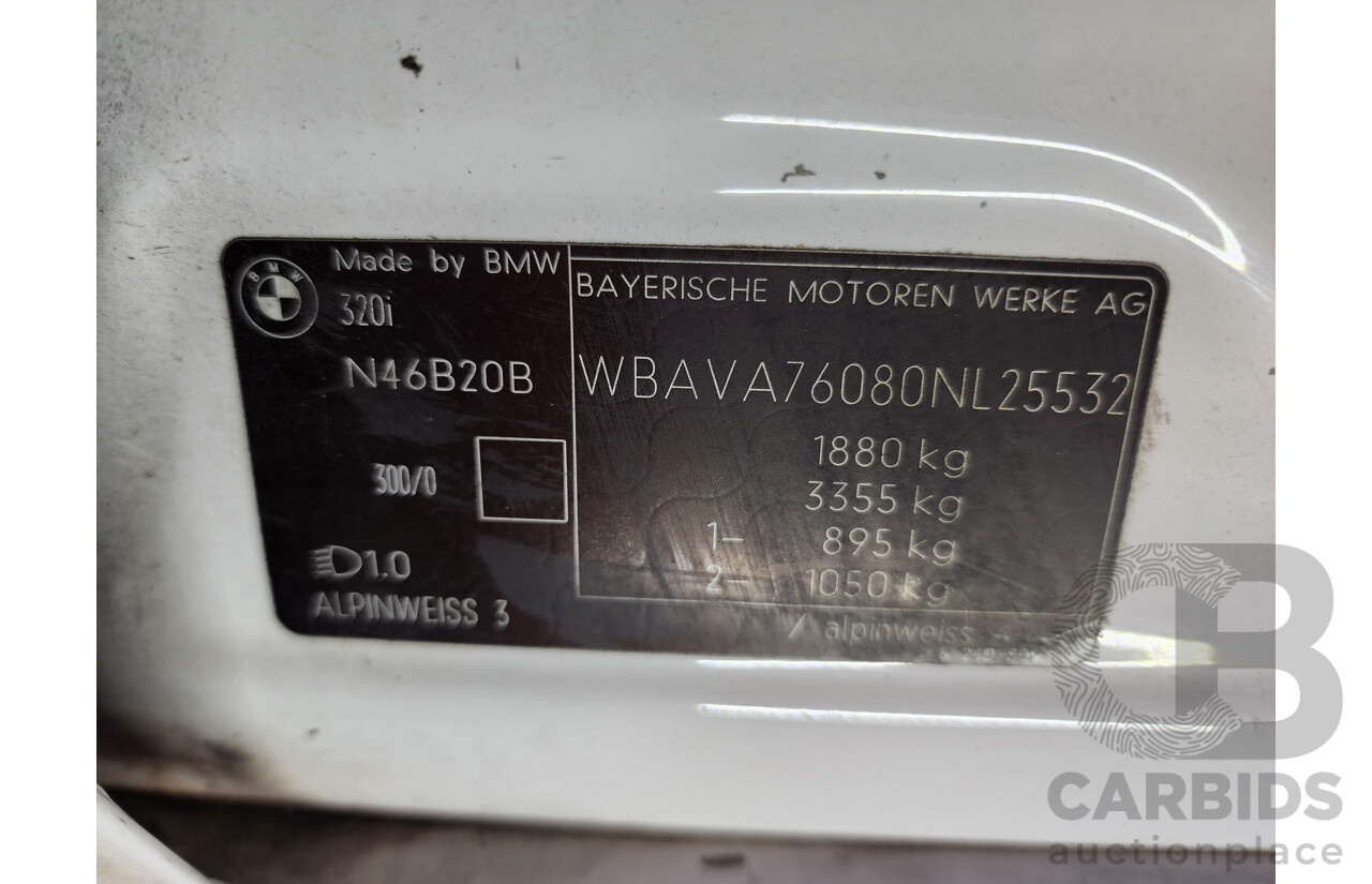 4/2007 Bmw 3 20i E90 4d Sedan White 2.0L