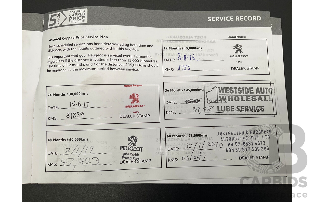 4/2015 Peugeot 308 GT HDi T9 4d Hatchback Perla Nera Black Metallic Turbo Diesel 2.0L