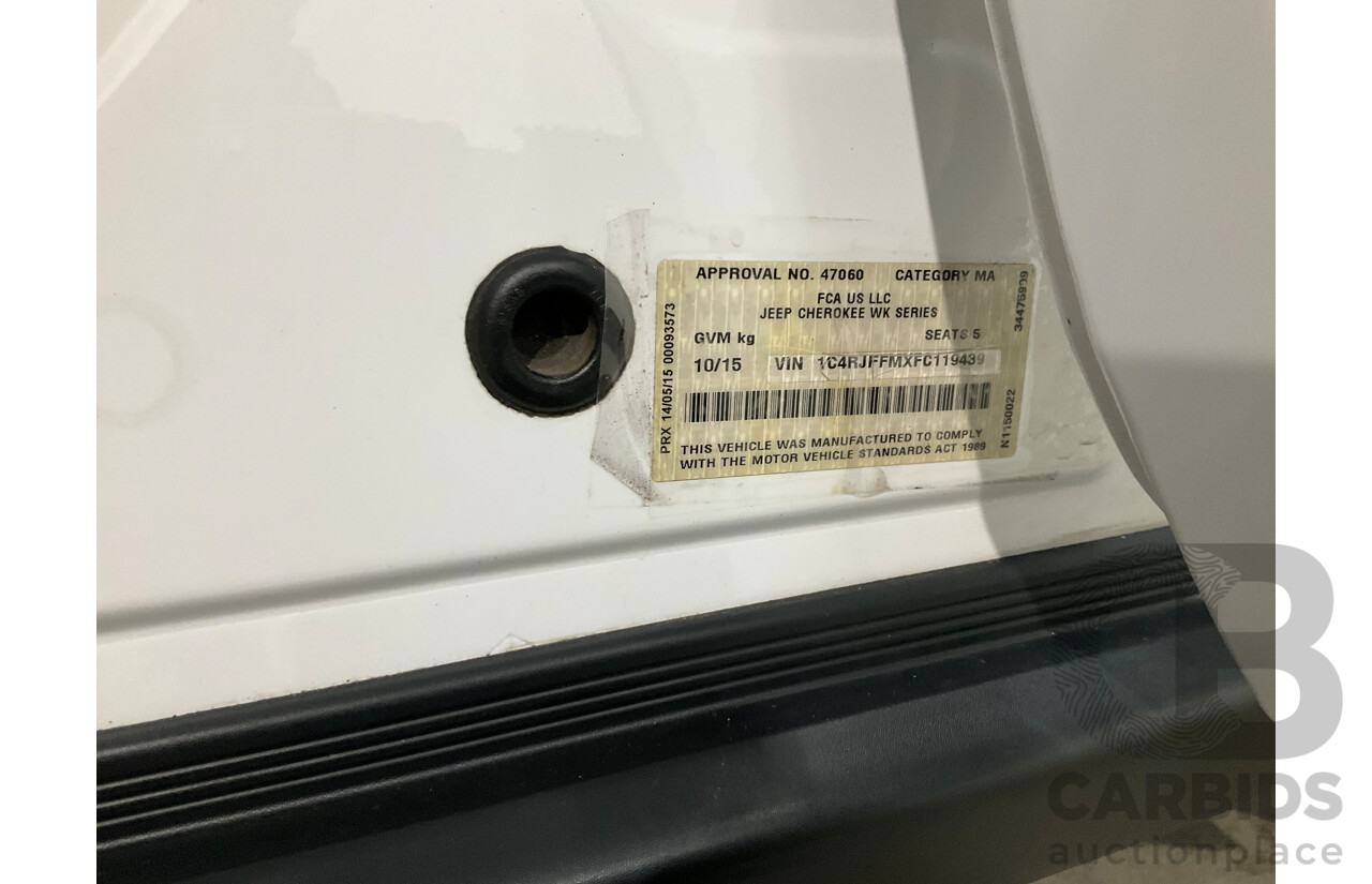 1/2015 Jeep Grand Cherokee Limited (4x4) WK MY15 4d Wagon Bright White Turbo Diesel V6 3.0L