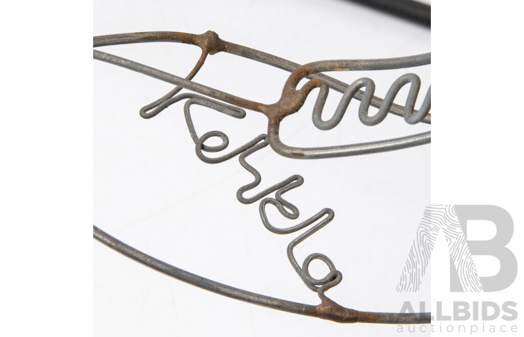 Rudy Kehkla, (20th Century, Canadian, 1956-2021), Wire Work Easy Rider, Wonderful Original Wire Sculpture, Approx Height to Top of Rider's Head 67 cm