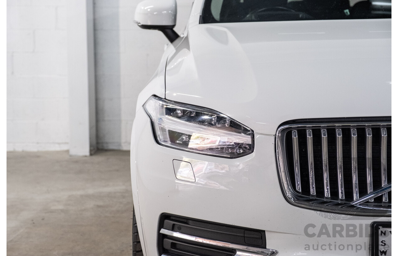 04/2021 Volvo XC90 D5 Inscription Polestar Upgrade (AWD) 256 MY21 4d Wagon Ice White Twin Turbo Diesel 2.0L