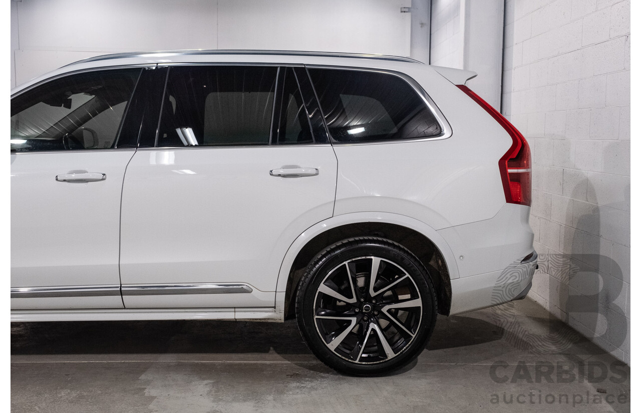 04/2021 Volvo XC90 D5 Inscription Polestar Upgrade (AWD) 256 MY21 4d Wagon Ice White Twin Turbo Diesel 2.0L