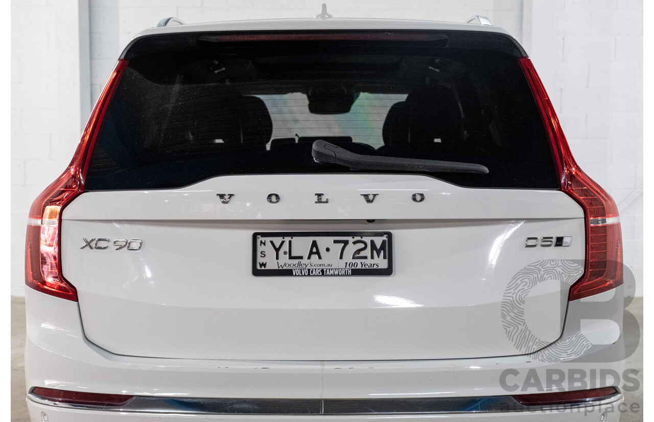 04/2021 Volvo XC90 D5 Inscription Polestar Upgrade (AWD) 256 MY21 4d Wagon Ice White Twin Turbo Diesel 2.0L