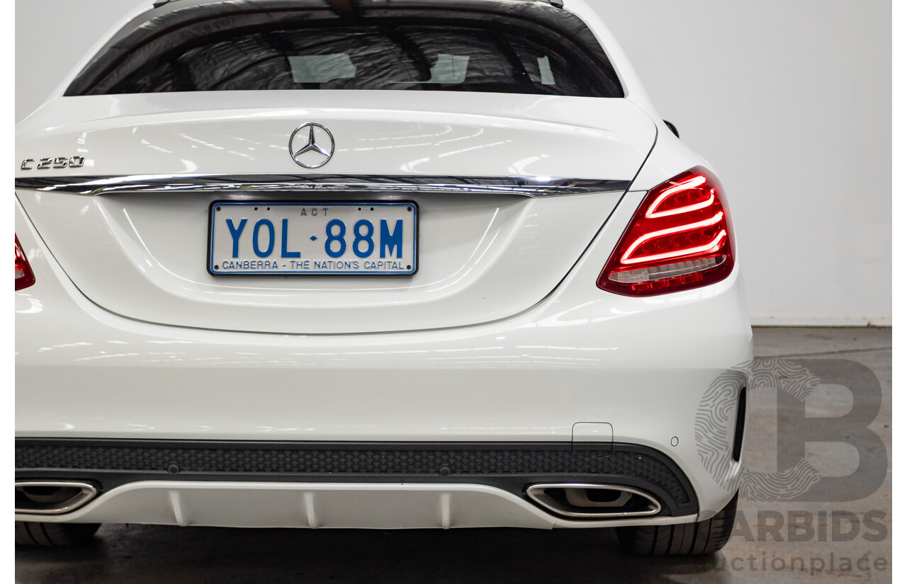 9/2014 Mercedes-Benz C250 AMG Line 205 4D Sedan Polar White Turbo 2.0L